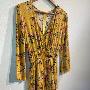 Yellow Floral Romper